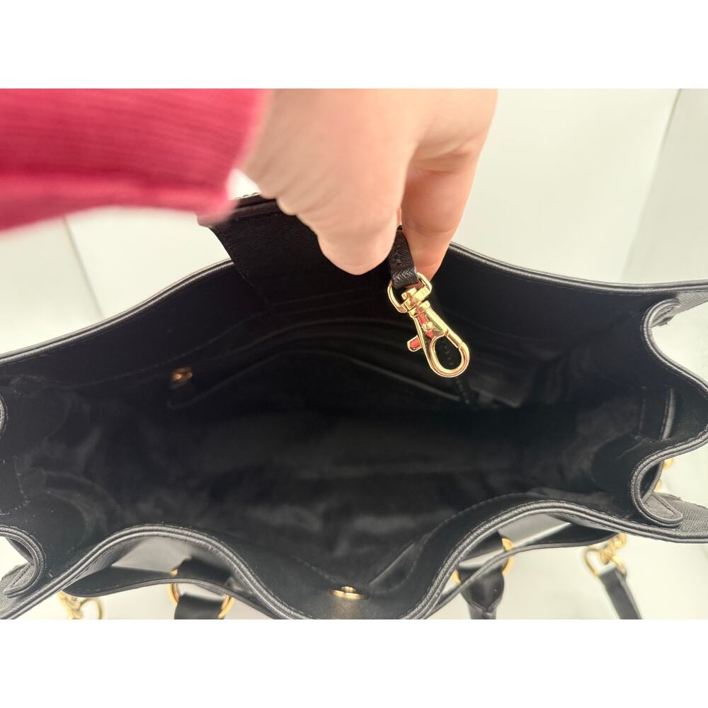 Michael Kors Hamilton Large N/S Tote – Black Saffiano Leather & Gold Hardware - Picture 11 of 16
